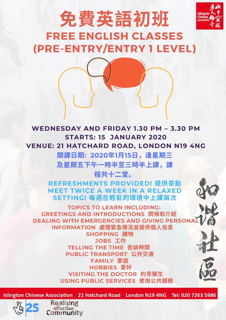 English Class Poster 20200115